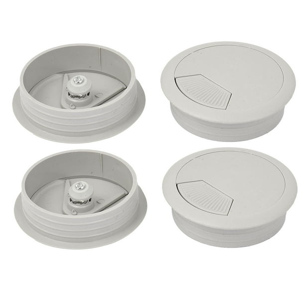 uxcell Computer Desk Table Grommet Tidy Wire Cable Hole Cover 4Pcs Gray 